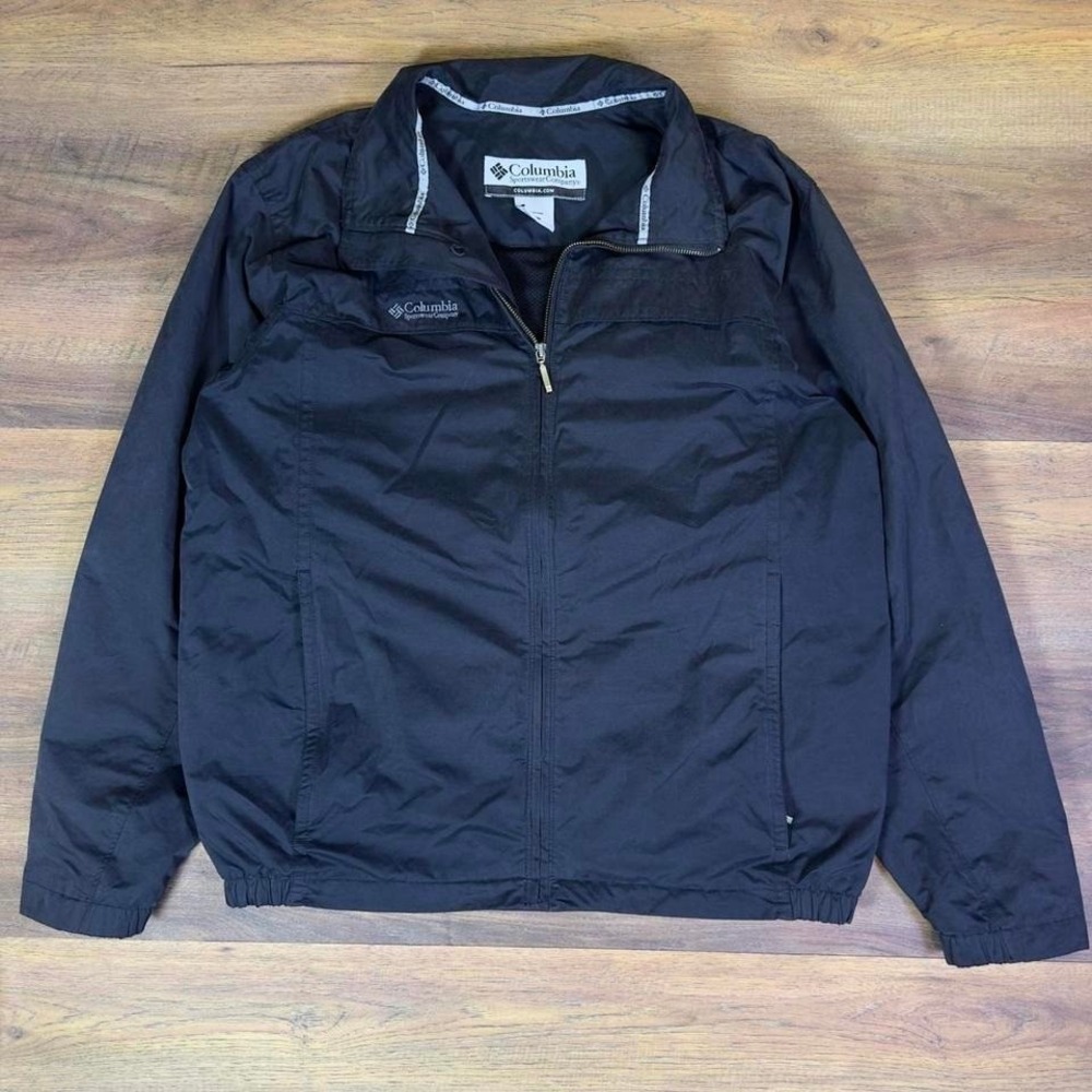 Columbia Sportswear Black Zip Jacket Men's Tall LT